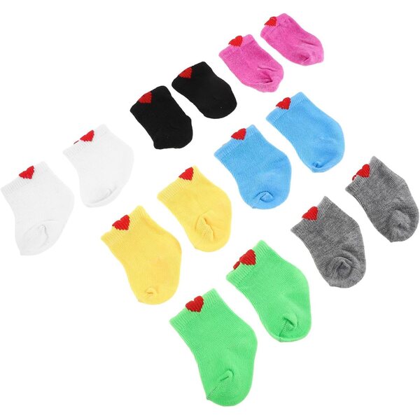 7 Paar bunte Socken für Puppen – weiches und atmungsaktives Zubehör für Puppen