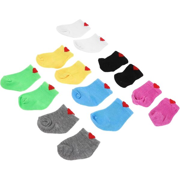 VICASKY 7 Paar bunte Socken für 18-Zoll-Puppen – langlebige Modeaccessoires