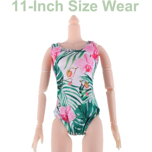 VICASKY 4 Sets Badebekleidung für 30-cm-Puppen, farbenfrohe und kreative Strandkleidung