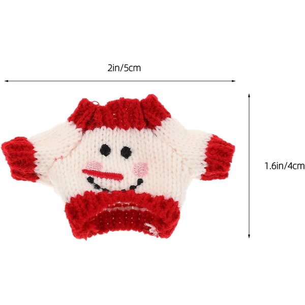 Mini Maglione Natalizio in Peluche per Bambole, Accessorio Morbido e Colorato