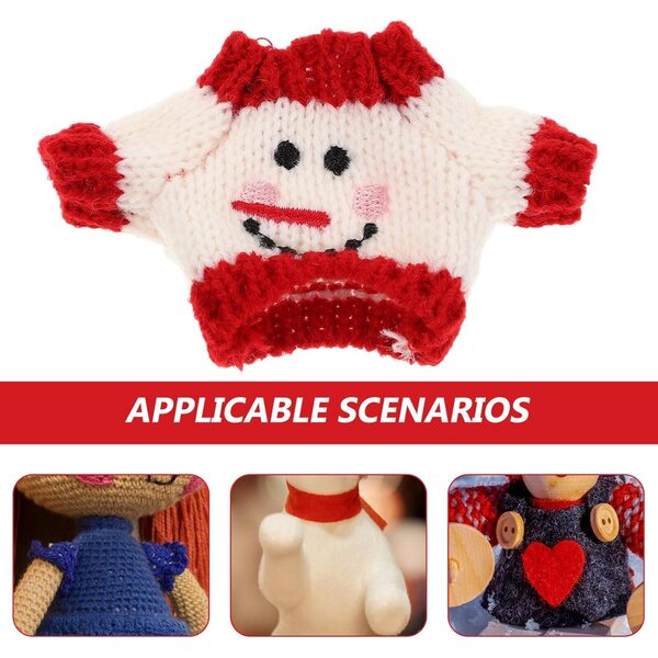 Mini Maglione Natalizio in Peluche per Bambole, Accessorio Morbido e Colorato