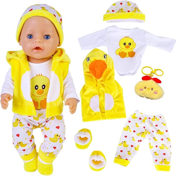 Set 5 Vestiti per Bambola Pollo 35-43 cm - Abbigliamento Versatile YAEGIMHT