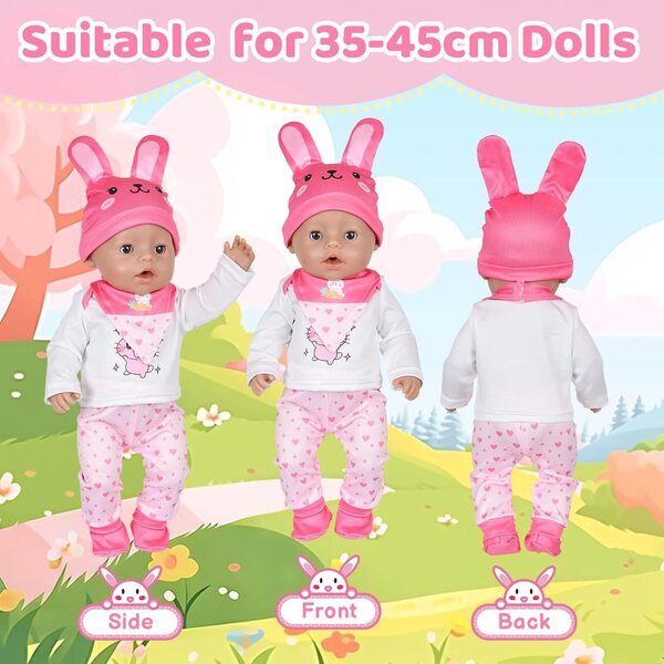 Abbigliamento Rosa coniglio per bambole 30-45cm - Orizizhic