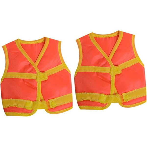 2 Gilet da Costruzione Miniatura per Bambole Abbigliamento Gioco e Decorazioni Festa