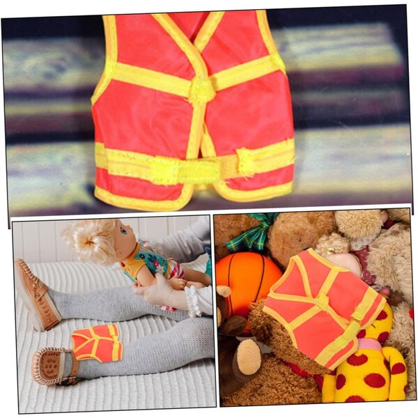 2 Gilet da Costruzione Miniatura per Bambole Abbigliamento Gioco e Decorazioni Festa