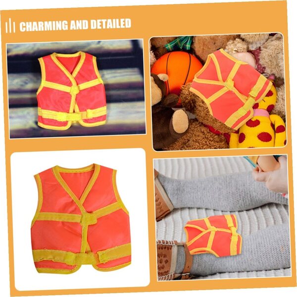 2 Gilet da Costruzione Miniatura per Bambole Abbigliamento Gioco e Decorazioni Festa