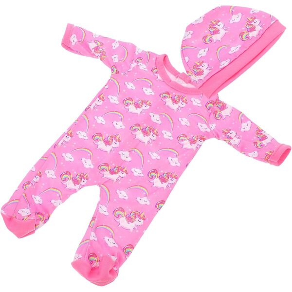 Beaupretty Set Vestiti per Bambole da 18 Pollici con Tutina e Cappello Lavabile Multicolore