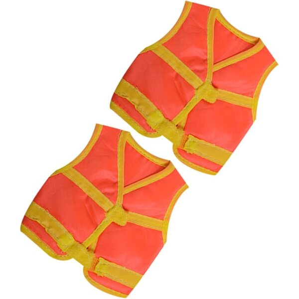 ERINGOGO Set 2 Gilet da Cantiere per Bambole 12" Costume Miniatura Arancione