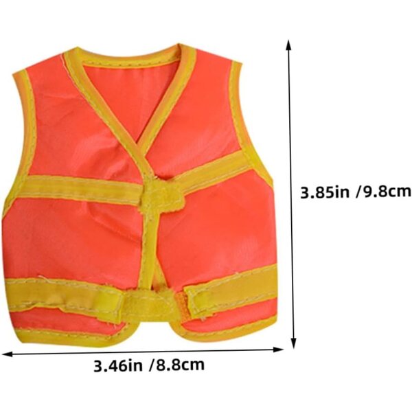 ERINGOGO Set 2 Gilet da Cantiere per Bambole 12" Costume Miniatura Arancione