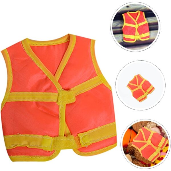 ERINGOGO Set 2 Gilet da Cantiere per Bambole 12" Costume Miniatura Arancione