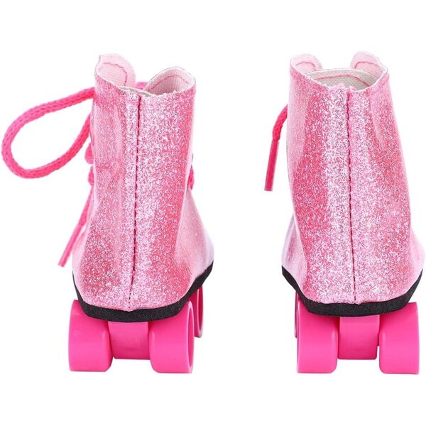 Pattini a Rotelle Rosa per Bambole da 18 Pollici - Accessori Moda Leggeri e di Qualità