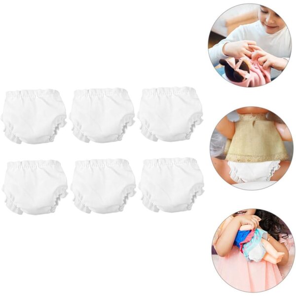 ORFOFE 6 Mutandine Mini Riutilizzabili Biancheria Intima per Bambole 10 pollici