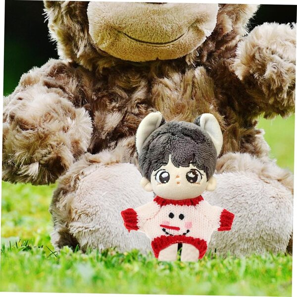 DECHOUS Maglione Natalizio per Bambola in Morbido Peluche, Regalo per Feste e Compleanni