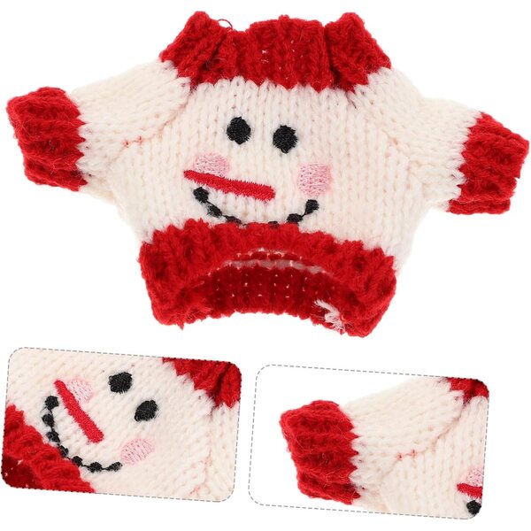 DECHOUS Maglione Natalizio per Bambola in Morbido Peluche, Regalo per Feste e Compleanni