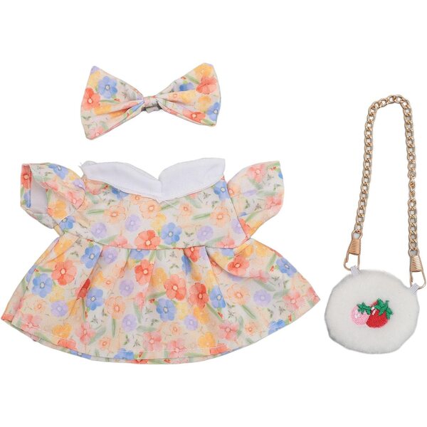 Tyenaza 20 cm Plüschpuppenkleid mit Schleife und Baumwolltasche