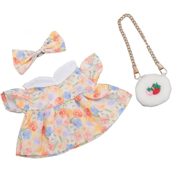 Tyenaza 20 cm Plüschpuppenkleid mit Schleife und Baumwolltasche