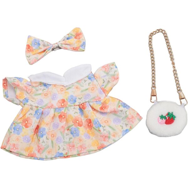 Tyenaza 20 cm Plüschpuppenkleid mit Schleife und Baumwolltasche