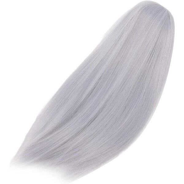 Alomejor Parrucca per Bambola 1/4 Capelli Lunghi Lisci Blu, Rifinibile e Elegante