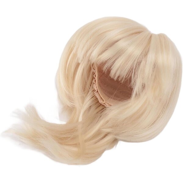SIXRUN 1/4 Puppenperücke aus weicher Seide, realistisch und elegant, 18,5–21 cm