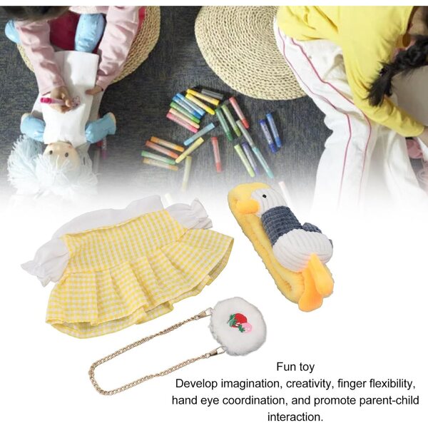 Baumwollkleidung für Cloimei-Plüschpuppen – weiches und waschbares DIY-Kleidungsset