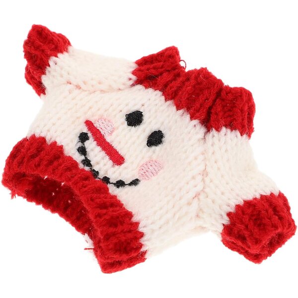 Maglione Natalizio in Peluche per Bambole Mini Taglia 5x4 cm Colorato e Morbido