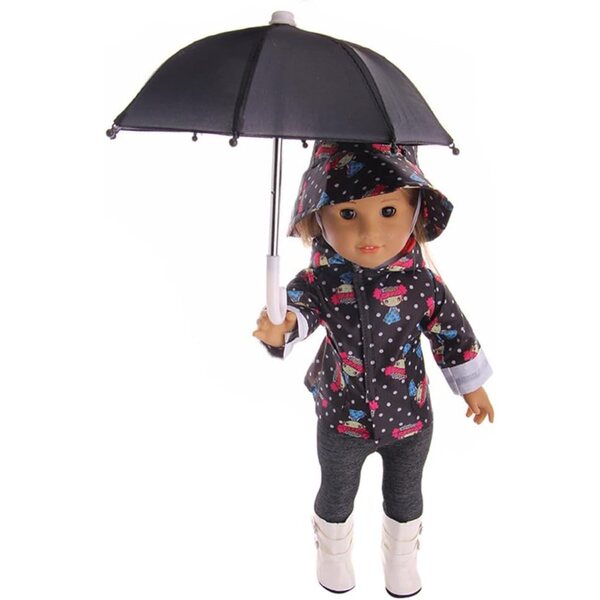 Ombrelli per Bambole Rain Gear 3 pezzi Mini Accessori per Bambole 45,7 cm