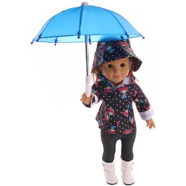 Ombrelli per Bambole Rain Gear 3 pezzi Mini Accessori per Bambole 45,7 cm