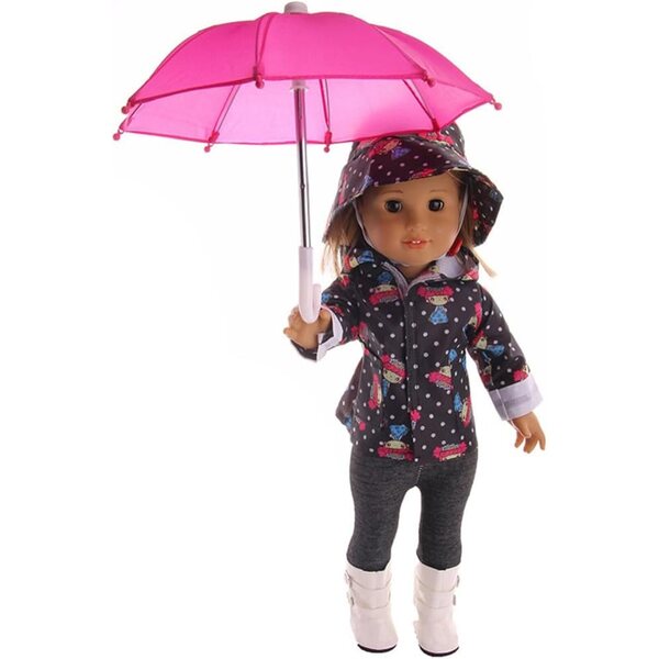 Ombrelli per Bambole Rain Gear 3 pezzi Mini Accessori per Bambole 45,7 cm
