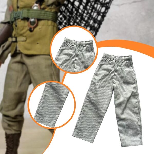 Gestreifte lange Hose für 1/6 12 Zoll Actionfigur – modisch und vielseitig