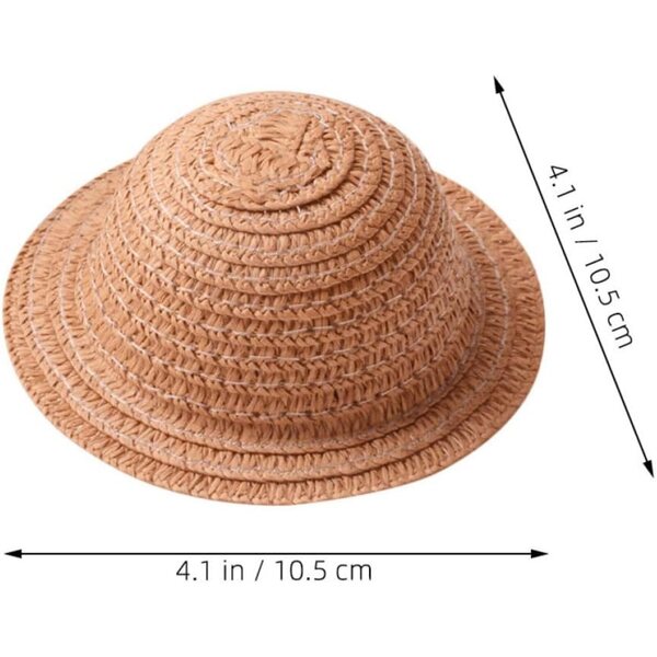 Didiseaon Set 3 Mini Cappelli di Paglia Intrecciati per Bambole - Accessori Artigianali