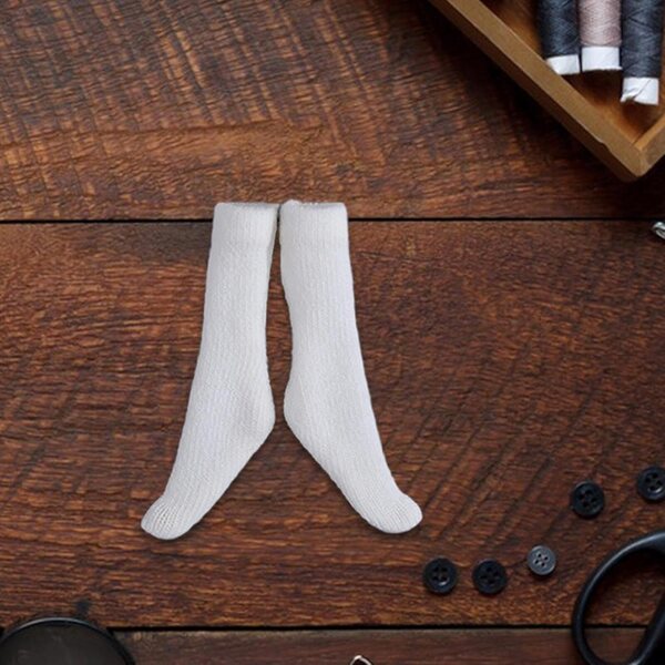 Calzini tubolari per bambole 1/12 - accessorio cosplay e collezionismo, 6 pollici, bianco