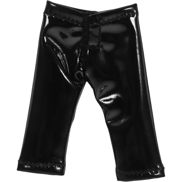 Pantaloni in Pelle Neri per Bambole Mini - Accessorio Modaiolo e Riutilizzabile