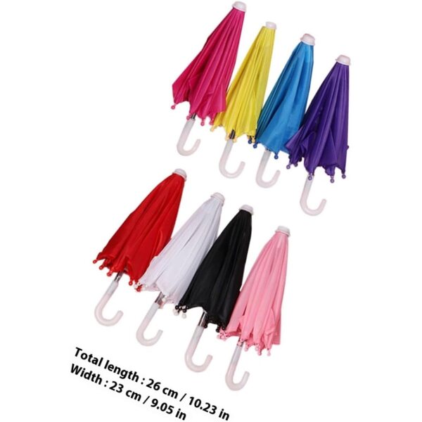 Set 8 Ombrelli Giocattolo per Bambole Beaupretty - Mini Ombrelli Decorativi Leggeri