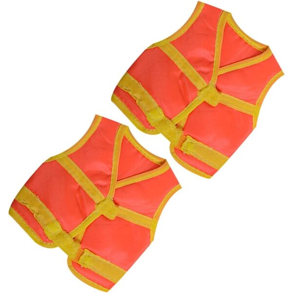 Bauweste für Mini-Puppen, 2 Stück, Orange, Zubehör zum Spielen und Heimwerken