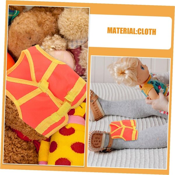 Bauweste für Mini-Puppen, 2 Stück, Orange, Zubehör zum Spielen und Heimwerken
