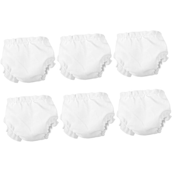 ifundom 6 Mutandine Biancheria Intima per Bambole 10 Pollici Riutilizzabili Bianche