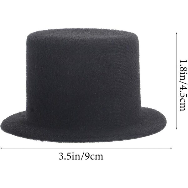 Alasum 2 Pezzi Mini Cappelli a Cilindro 9cm per Bambole e Lavoretti DIY