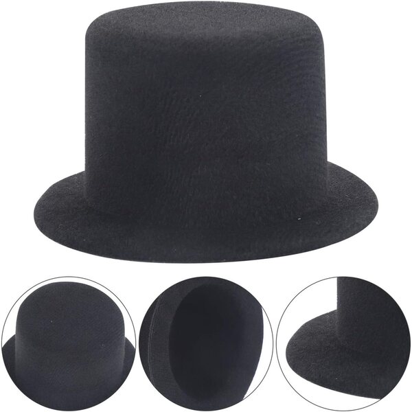 Alasum 2 Pezzi Mini Cappelli a Cilindro 9cm per Bambole e Lavoretti DIY