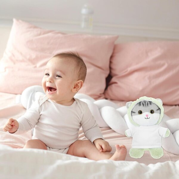 Set mit 6 weißen Kleidungsstücken für Teddybären 30 cm – praktisches und wiederverwendbares Zubehör