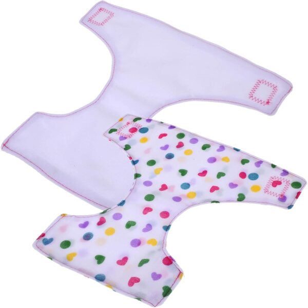 Pannolini Riutilizzabili per Bambole 2 Pezzi Regolabili Accessori per Gioco di Finzione