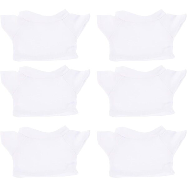 BESTonZON Set 6 T-shirt Orsetto in Cotone per Bambole 20 cm, Morbide e Lavabili