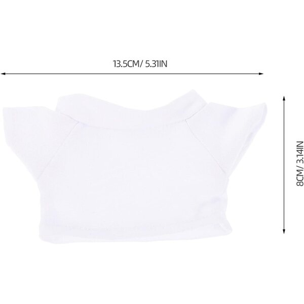 BESTonZON Set 6 T-shirt Orsetto in Cotone per Bambole 20 cm, Morbide e Lavabili