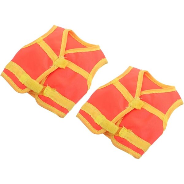Alasum Set 2 Gilet Miniatura Arancione per Bambole Tema Costruzione Sicurezza