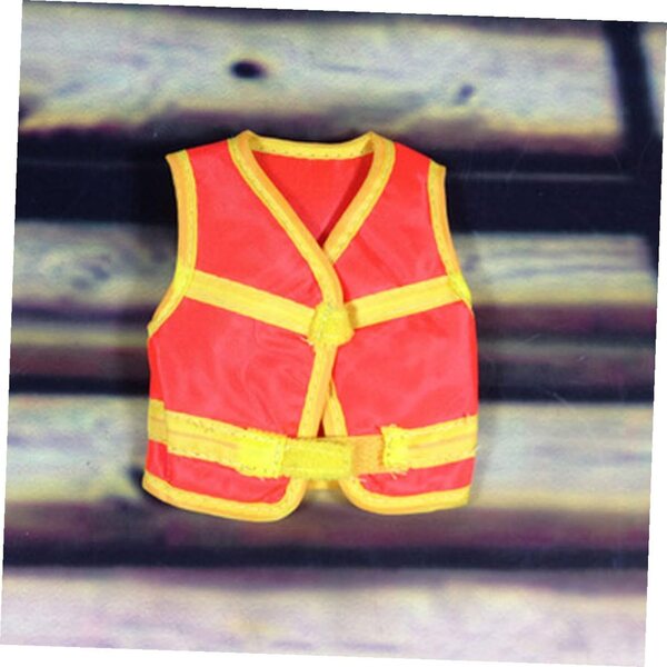 Alasum Set 2 Gilet Miniatura Arancione per Bambole Tema Costruzione Sicurezza