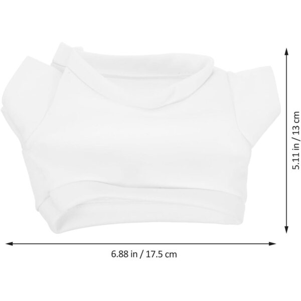 Set 6 Magliette Bianche per Orsetti di Peluche da 30 cm - Vestiti Sostituibili in Tessuto Morbido