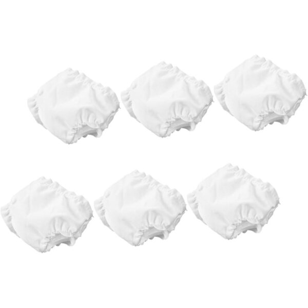 6 pezzi mutandine per bambole 10 pollici in tessuto bianco riutilizzabili