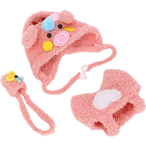 Set Vestiti Bambola 17 cm Tnfeeon con Cappello Maialino e Borsa Rosa