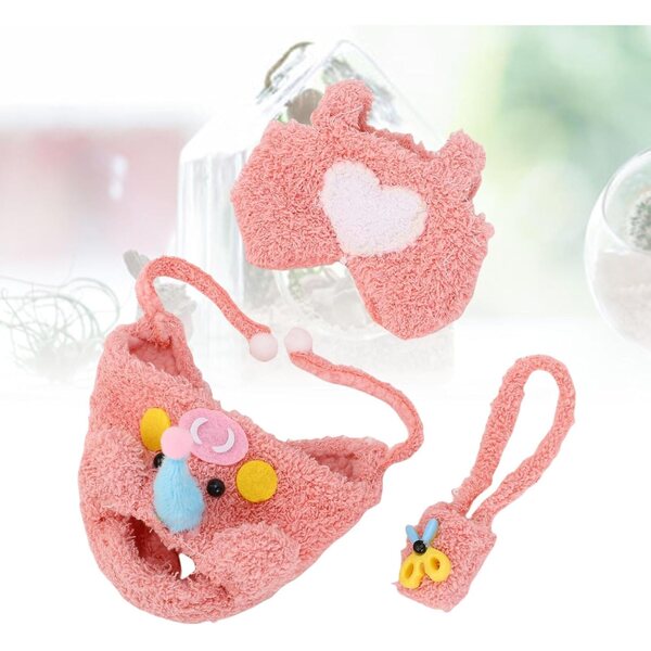 Set Vestiti Bambola 17 cm Tnfeeon con Cappello Maialino e Borsa Rosa