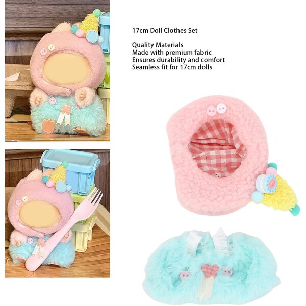 Haofy Set Vestiti Bambola 17 cm in Tessuto Fibra con Cappelli e Accessori