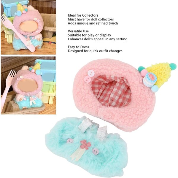 Haofy Set Vestiti Bambola 17 cm in Tessuto Fibra con Cappelli e Accessori